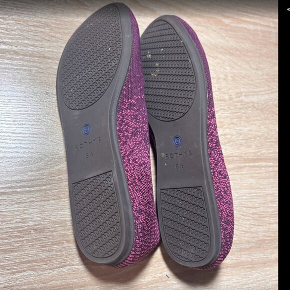 Rothy’s Burgundy Fig Python The Flat - Size 8.5 - Picture 4 of 7